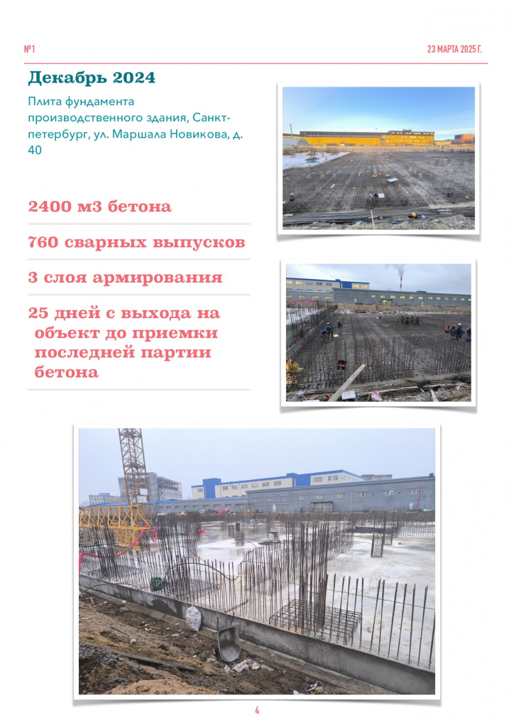Плита фундамента